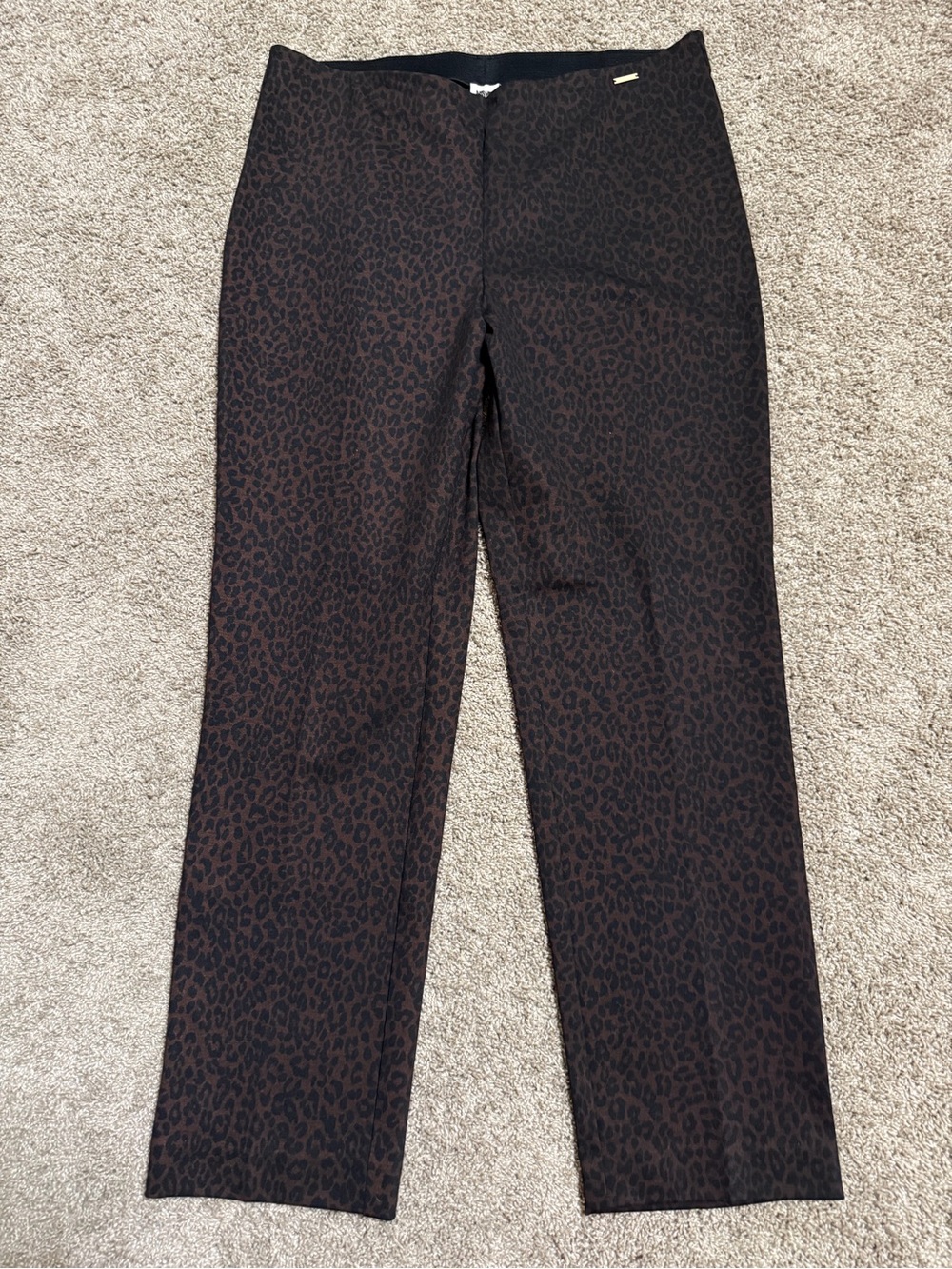 Women’s Brown Leopard Print Dress Pants
